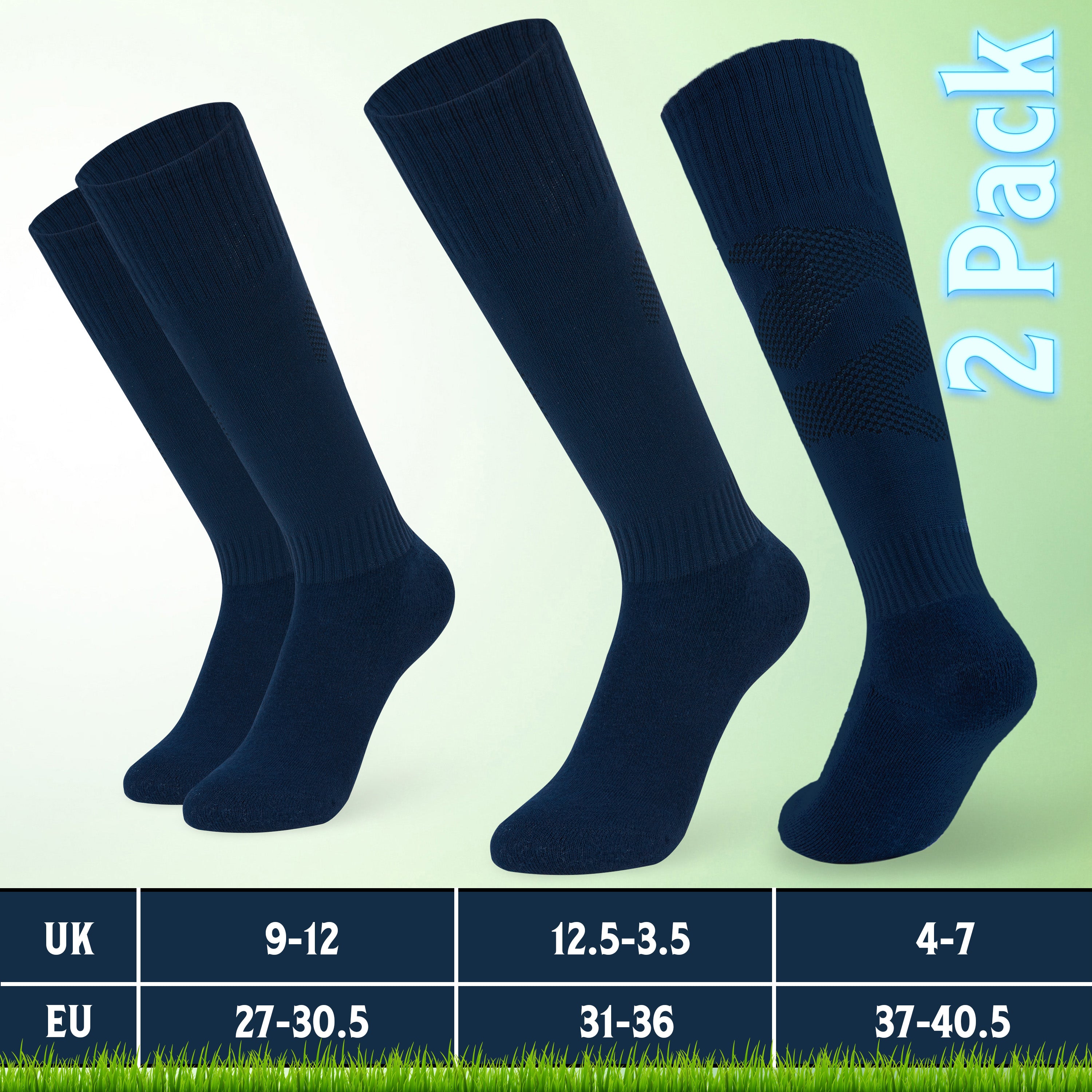 CityComfort Knee High Socks for Boys Girls 2 Pack - Get Trend