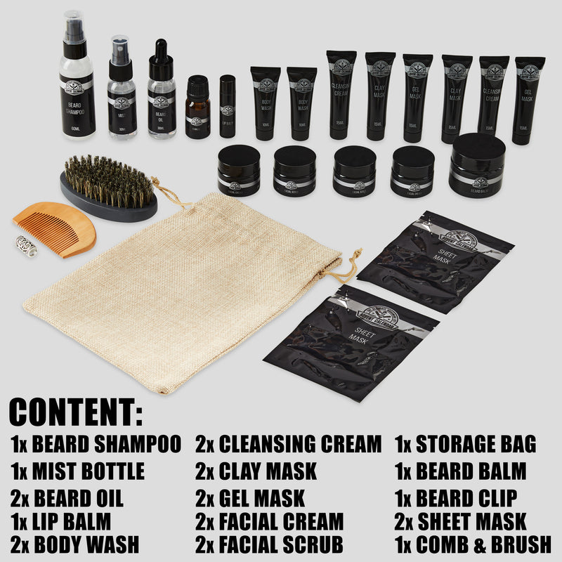 KreativeKraft Beard Grooming Kit with Travel Pouch -Set for Men - Get Trend