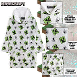 Minecraft Oversized Blanket Hoodie Fleece Dressing Gown for Boys Girls Hoodie Minecraft £23.49