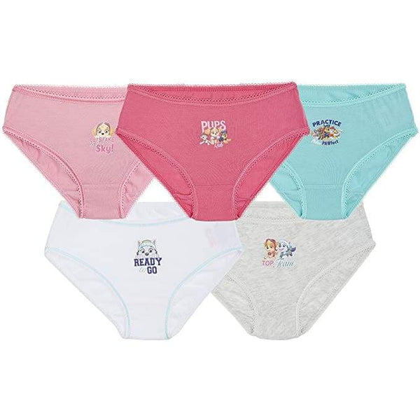 Paw Patrol Girls Knickers,pack of 5 Pants Mighty Pups Chase&skye,100%soft Cotton Briefs Paw Patrol £8.95