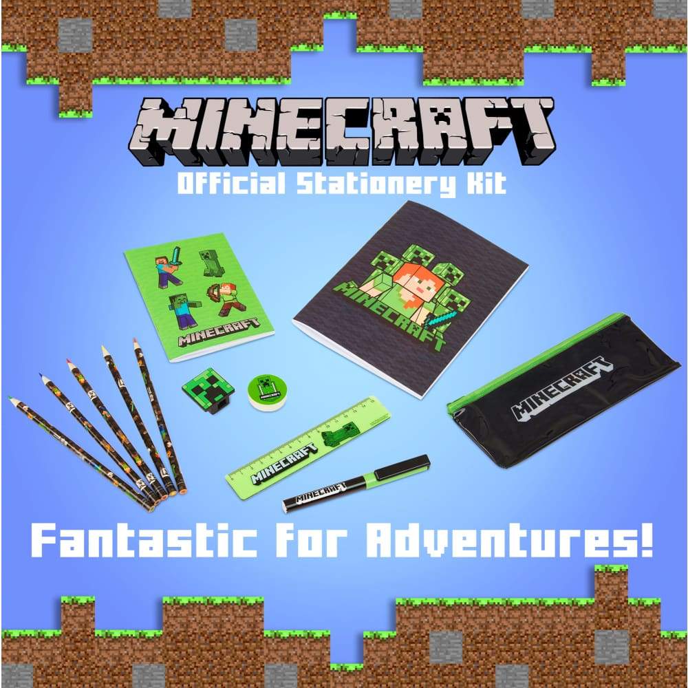 Minecraft Stationery Set back to School Supplies Notebook & Pencil Case Set Stationery Set Minecraft £19.99