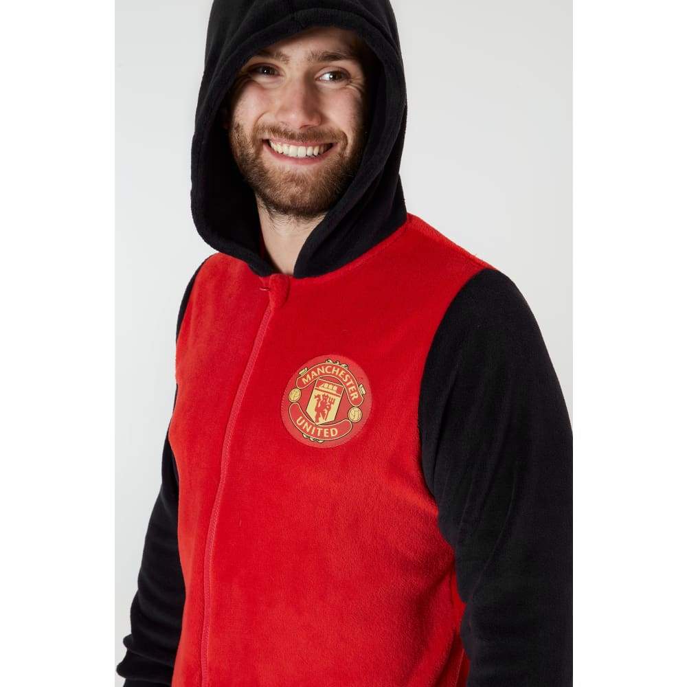 Manchester United F.c. Mens Pyjamas Fleece Mens Onesies Football Gifts for Men Onesie Manchester United F.c. £28.49