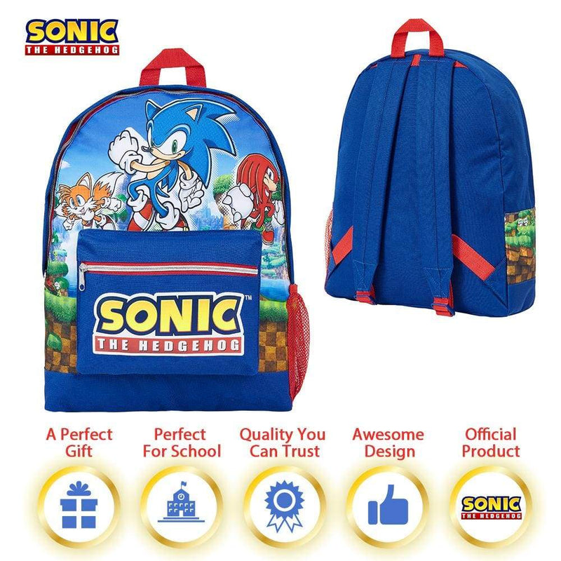 Sonic the Hedgehog Backpack Large Capacity School Bag for Children Teens Backpack Sonic £15.49