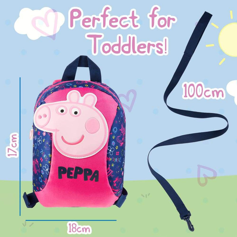 Peppa Pig Backpack with Reins - Safety Reins for Toddlers Girls Backpack Peppa Pig £8.99