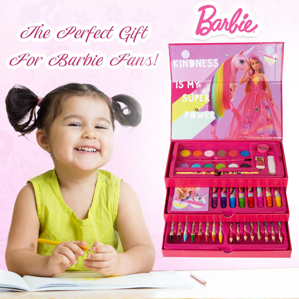 Barbie Art Set, Arts and Crafts for Kids, Colouring Sets for Children