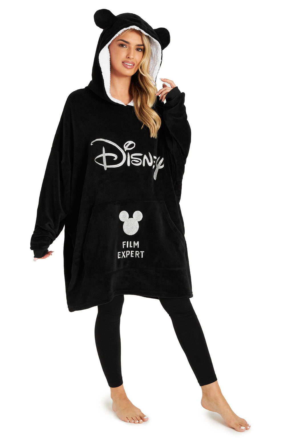 Disney Ladies Dressing Gown, Minnie Mouse Fleece Hooded Robe