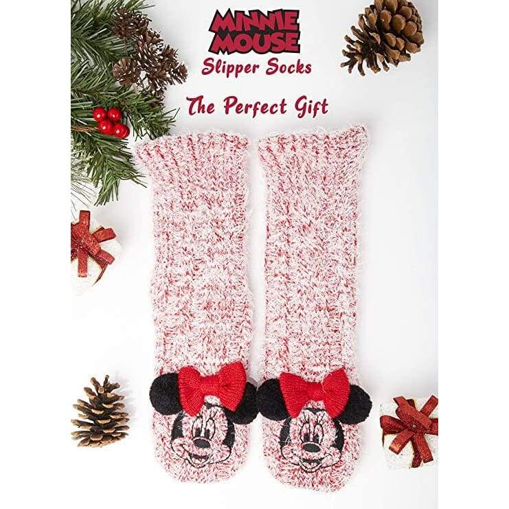 Disney Fluffy Slipper Socks for Women,minnie for Teenage Girls