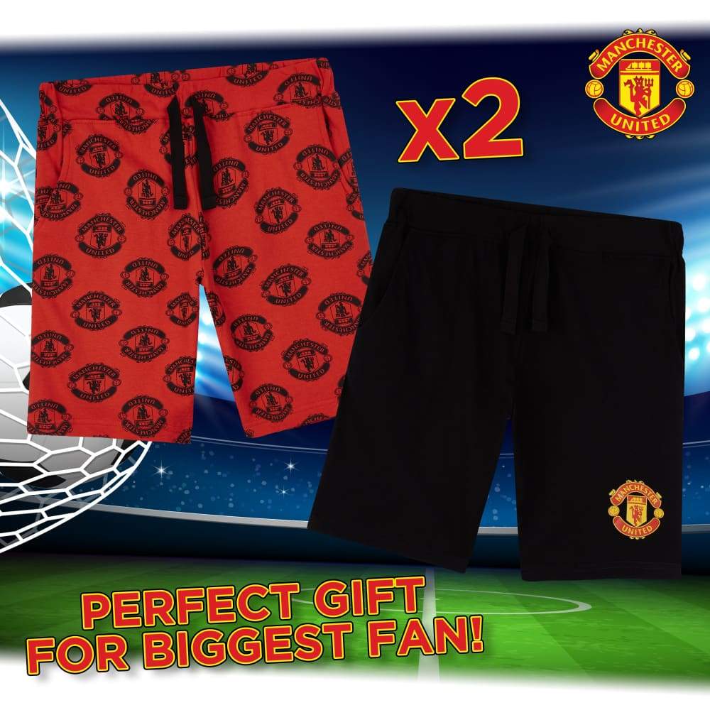 Manchester United F.c. Boys Shorts 2 Pack for Boys Teenagers Shorts Manchester United F.c. £11.49