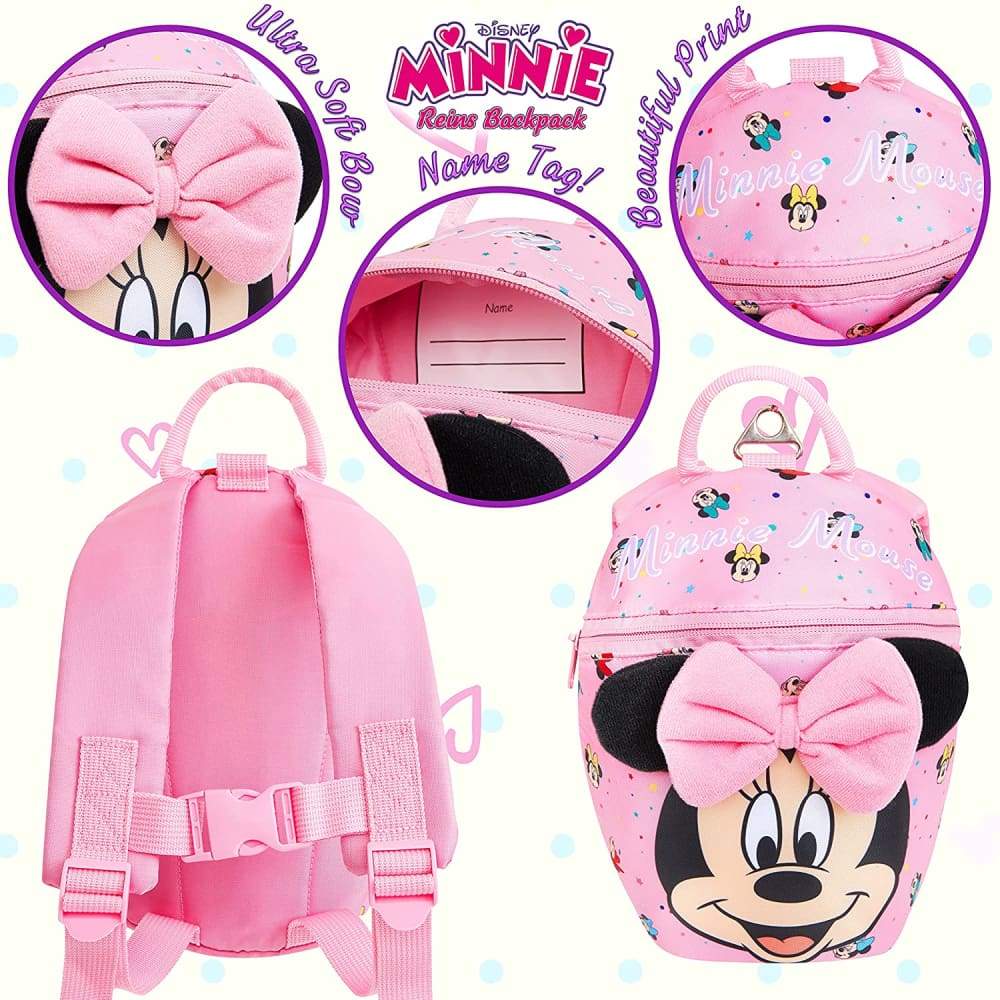 Disney Minnie Mouse Toddler Backpack with Reins Child Safety Harness Backpack Minnie £10.99