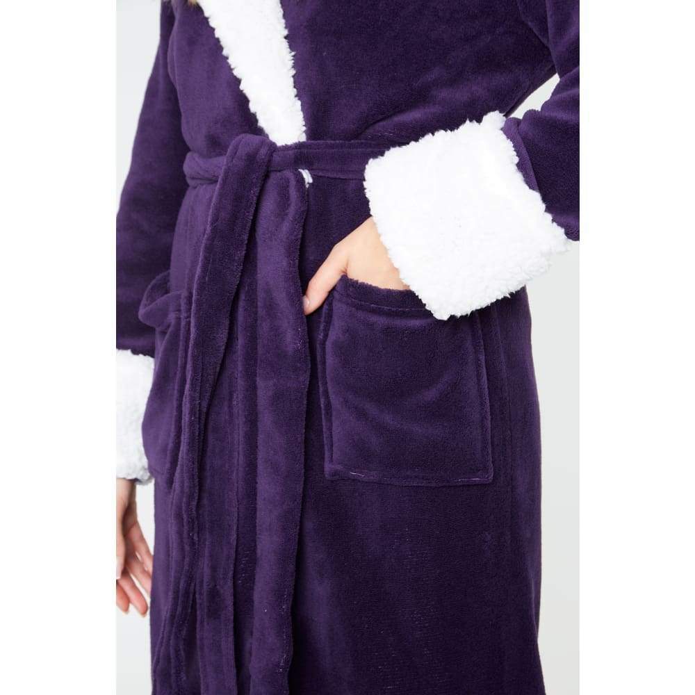 Citycomfort Fluffy Dressing Gown Super Soft Fleece with Hood for Women Dressing Gown Citycomfort £20.99