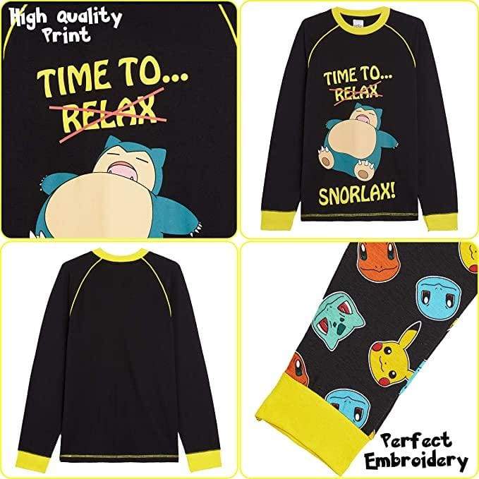 Pokemon Pyjamas Boys,2 Piece Set,long Sleeve Pjs top Tshirt 100%cotton Sleepwear Pyjamas Pokemon £13.95