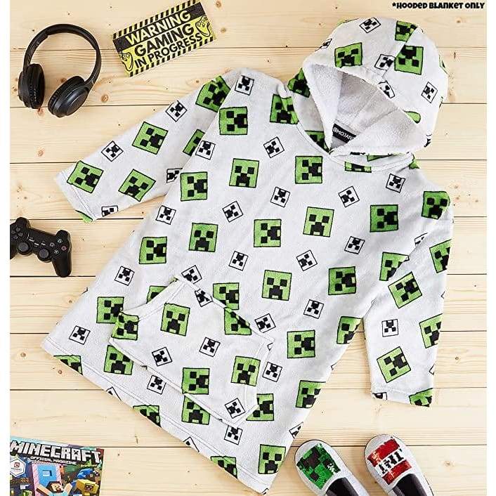 Minecraft Oversized Blanket Hoodie Fleece Dressing Gown for Boys Girls Hoodie Minecraft £23.49