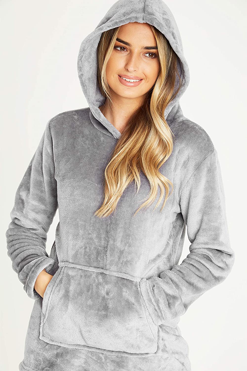 CityComfort Womens Pyjamas, Warm Fleece Hooded Pyjamas for Women Sets