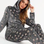 CityComfort Womens Pyjamas, Warm Fleece Hooded Pyjamas for Women Sets