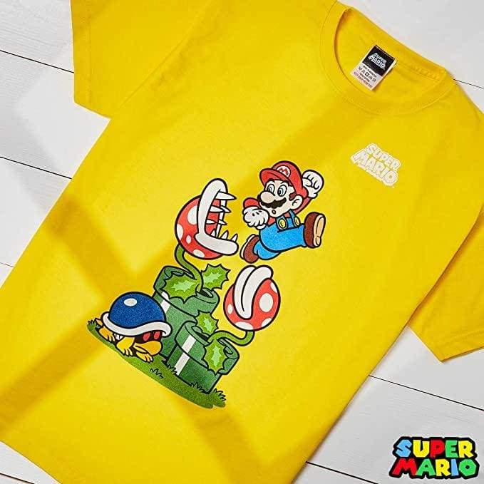 Super Mario T Shirt Fun Graphic 100% Cotton Short Sleeve Boys Girls Teenagers T-shirt Super Mario £9.99