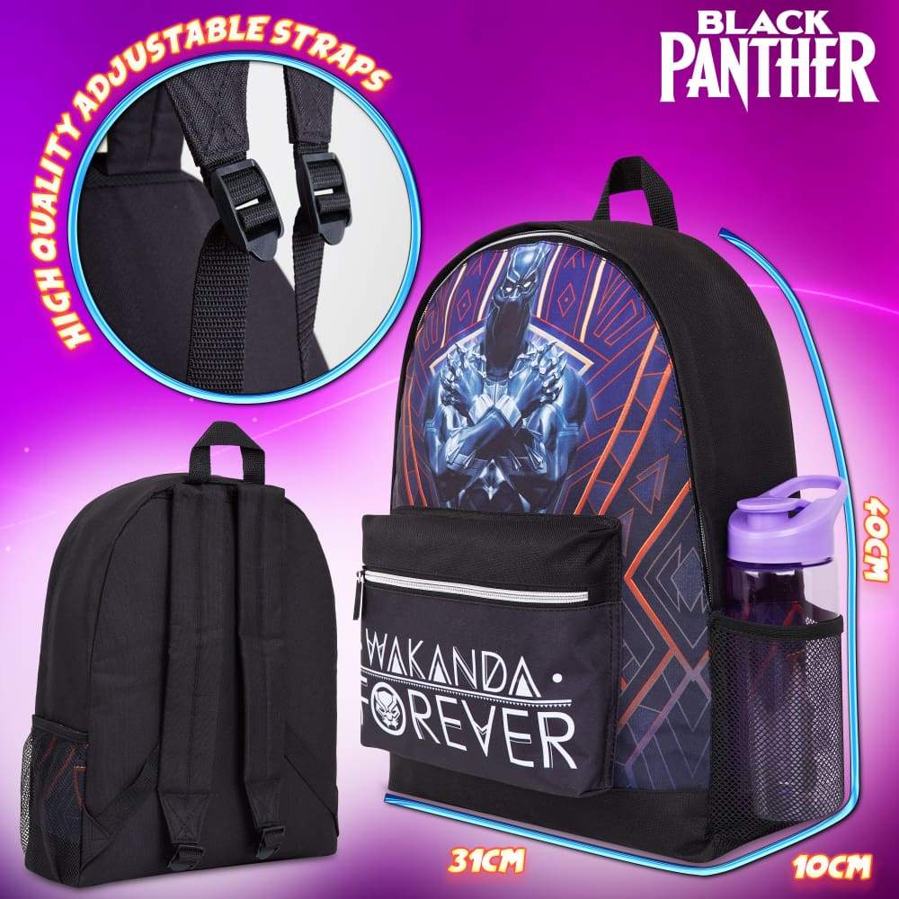 Marvel Black Panther Kids Backpack Boys Rucksack for School Travel Sports Backpack Wakanda £10.99