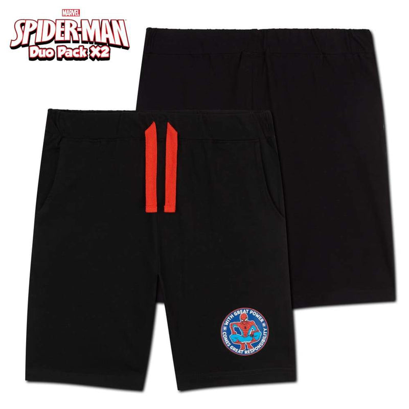 Marvel Spiderman Boys Shorts Set of 2 Superhero Cotton Shorts for Kids & Teens Shorts Marvel £10.49