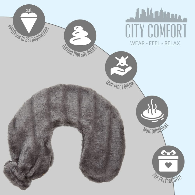 Citycomfort Hot Water Bottle with Removable Fleece Cover for Body Neck Shoulder Hot Water Bottles Citycomfort £14.29