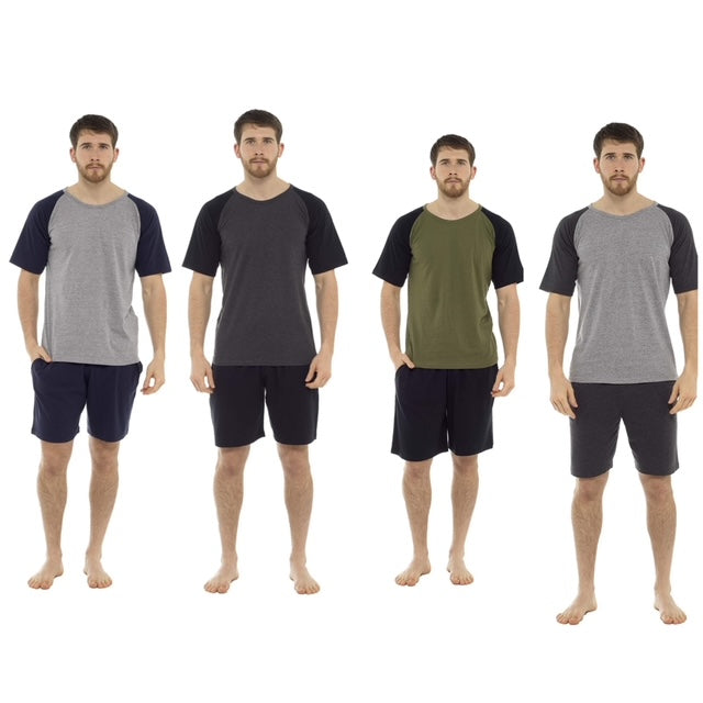 CityComfort 2 Piece Pyjamas Set for Men Short Sleeve Top and Short - Get Trend