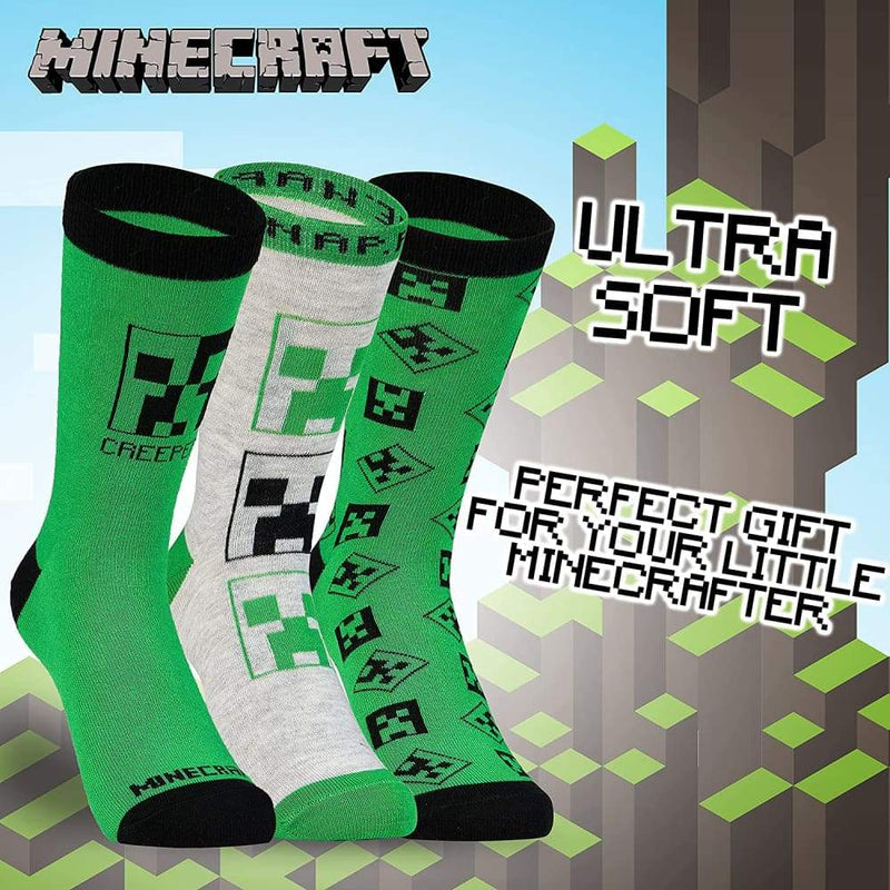Minecraft Boys Socks Kids Socks Boys Multipack Minecraft Gifts Socks Minecraft £5.99
