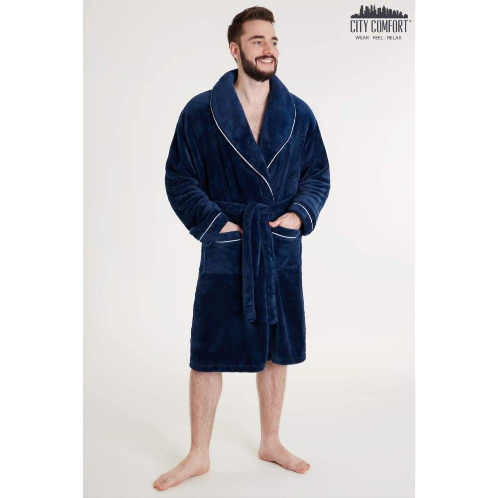 Citycomfort Luxury Super Soft Men Dressing Gown Mens Bathrobe Dressing Gown Citycomfort £22.49