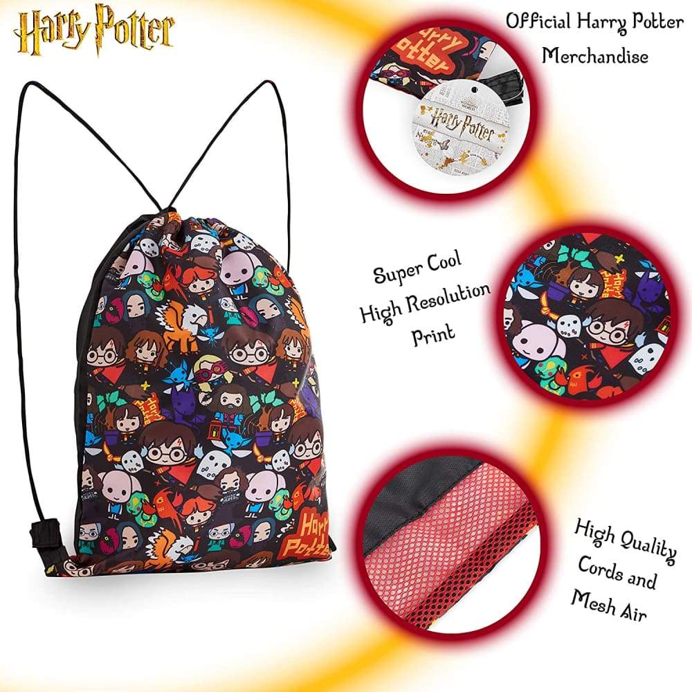 Harry Potter Drawstring Bags Gift Idea for Kids and Teens School or Travel Bag for Boys or Girls Backpack Harry Potter £6.99 Save 30%