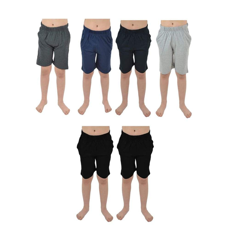 Citycomfort Set of 2 Jersey Shorts in 4 Colors with Pockets for Boys Shorts Citycomfort £11.47