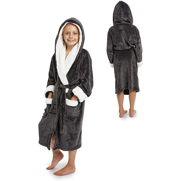 Citycomfort Fleece Dressing Gown Kids Towelling Robe Bathrobe Plush Super Soft Dressing Gown Citycomfort £10.95