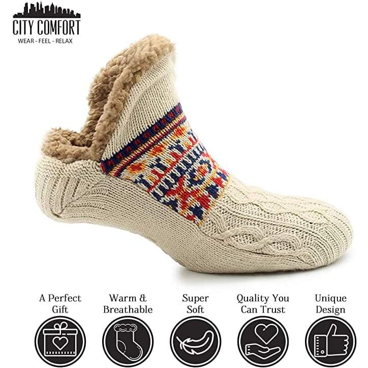 Citycomfort Socks Size 5-8 Fluffy and Warm non Slip Knitted Slipper for Man Socks Citycomfort £8.95