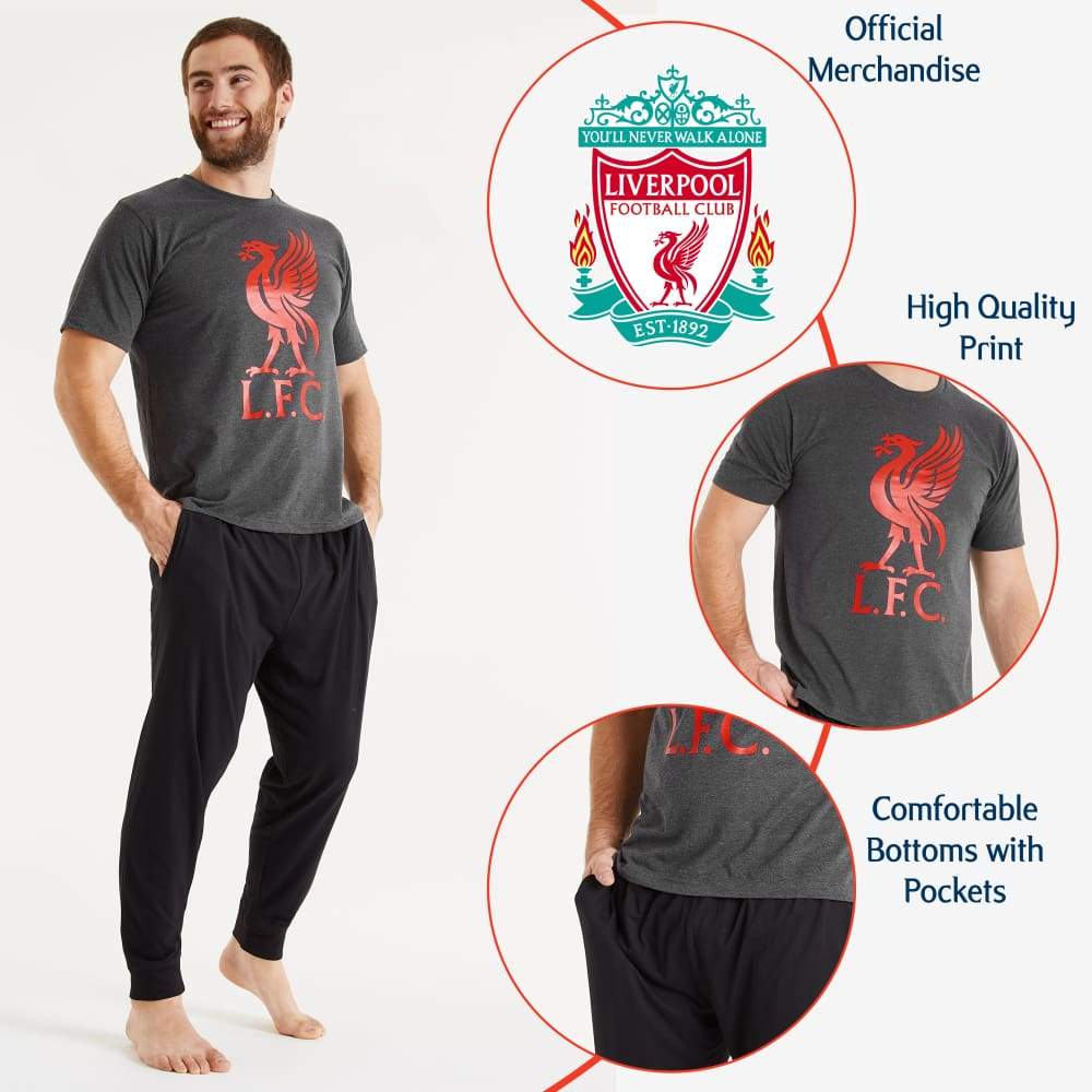 Liverpool F.c. Mens Pyjamas Set Long Cotton Pjs Official Football Gifts Pyjama Liverpool £18.49
