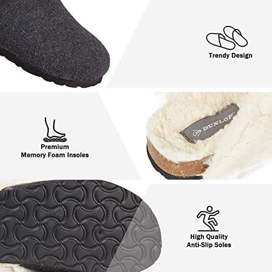 Dunlop Comfy Memory Foam Indoor Outdoor Super Soft Fluffy Slippers for Women Slippers Dunlop £15.45