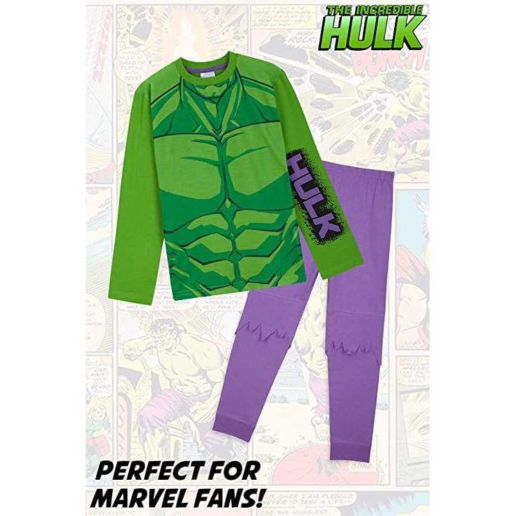 Marvel Boys Pyjamas Incredible Hulk Pyjamas Kids Pjs Set Cotton Kids Clothes Pyjamas Marvel £11.48