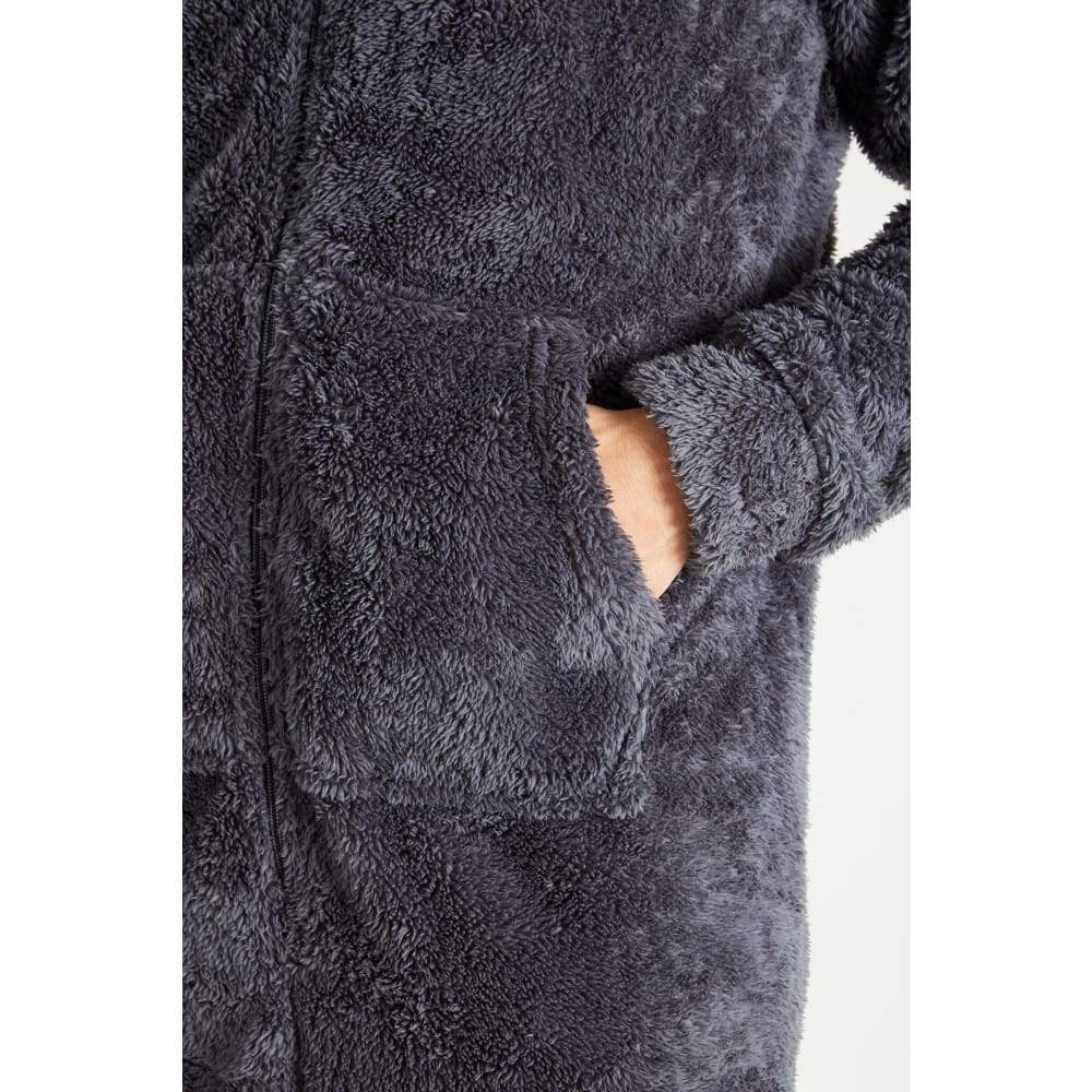 Citycomfort Fluffy Fleece Onesie with Hoodie and Pockets for Men Onesie Citycomfort £24.49