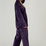 CityComfort Womens Pyjamas, Warm Fleece Hooded Pyjamas for Women Sets