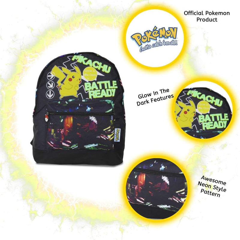 Pokémon Pikachu Glow in the Dark Large Backpack for Children Backpack Pokemon £15.49