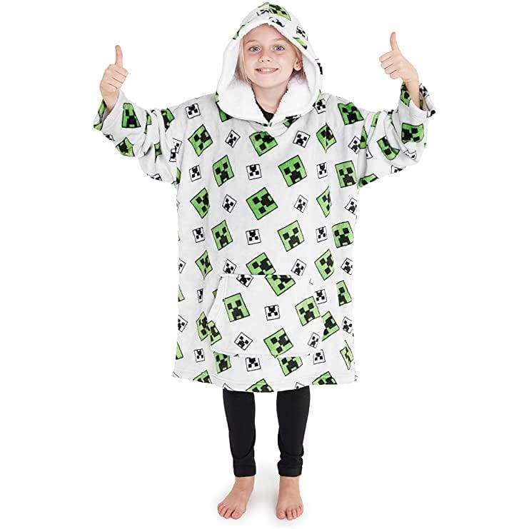 Minecraft Oversized Blanket Hoodie Fleece Dressing Gown for Boys Girls Hoodie Minecraft £23.49