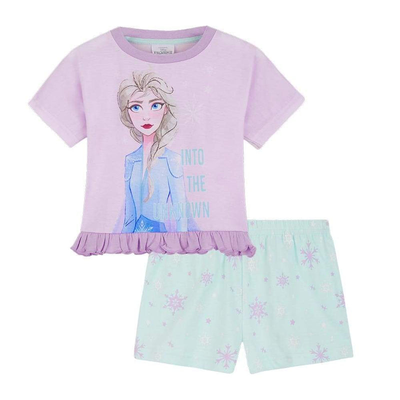 Disney Frozen Girls Pyjamas 2 Piece Cotton Short Pjs Set with Elsa Pyjamas Frozen £10.49