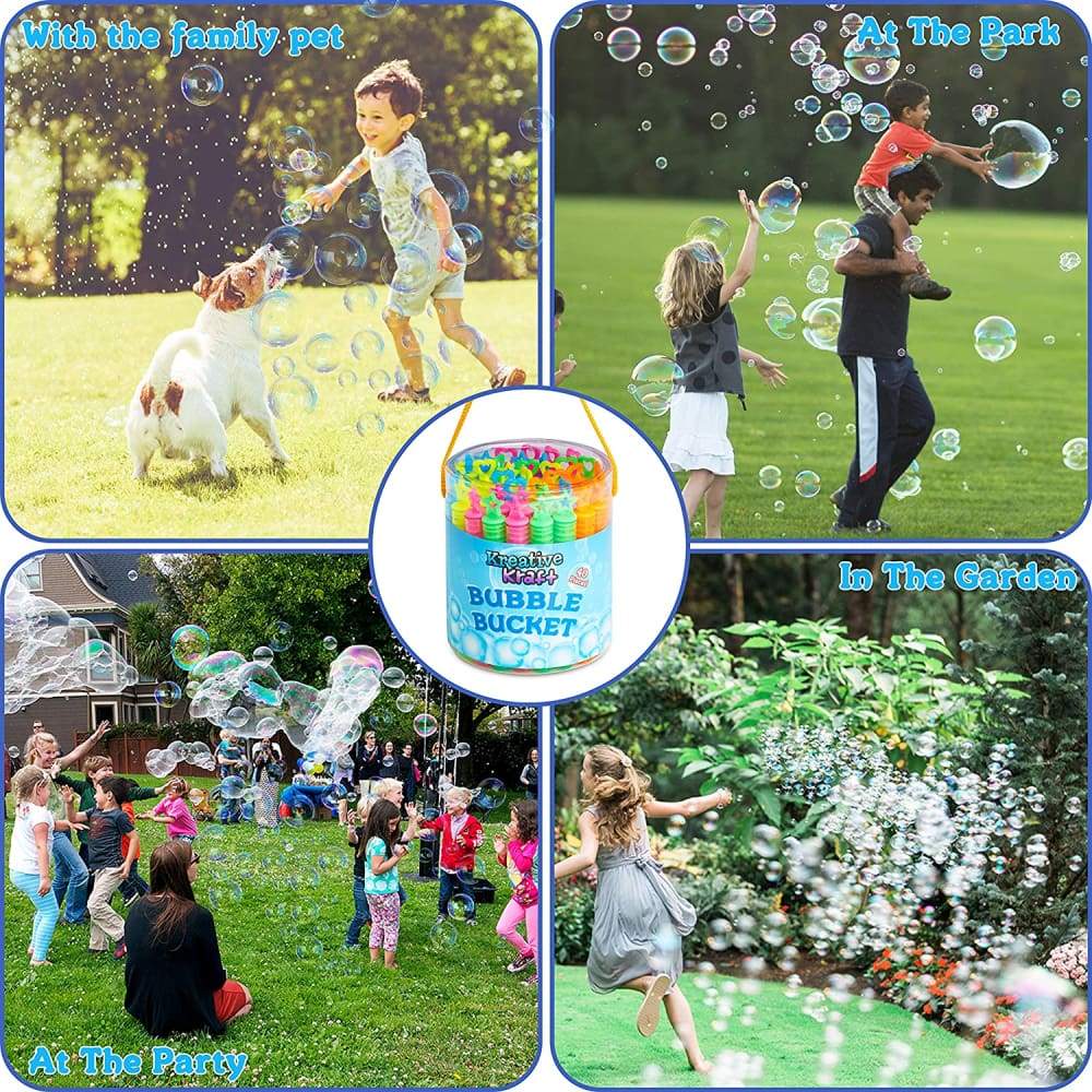 Kreativekraft Pack of 40 Bubble Wands Fun Garden Toys for Kids Gifts for Girls Boys Bubble Wand Kreativekraft £9.75 Save 20%