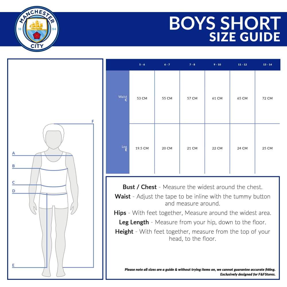 Manchester City F.c. Boys Shorts 2-pack Pe Shorts Football Gifts Kids Clothes Shorts Manchester City F.c. £10.49