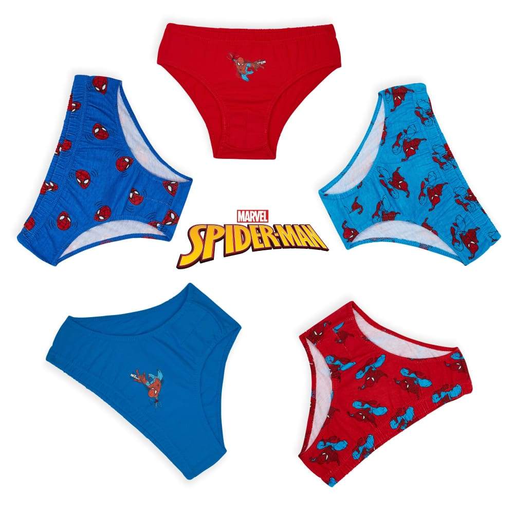 Marvel Spiderman Boys Pants 5 Pack Cotton Briefs Underwear for Boys and Toddlers Underwear Spiderman £9.99