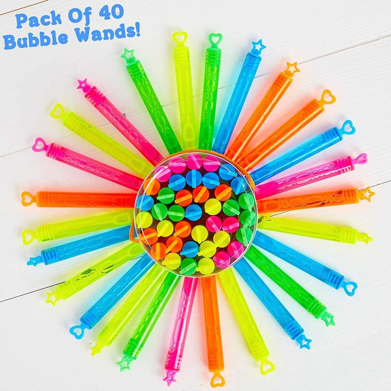 Kreativekraft Pack of 40 Bubble Wands Fun Garden Toys for Kids Gifts for Girls Boys Bubble Wand Kreativekraft £9.75 Save 20%