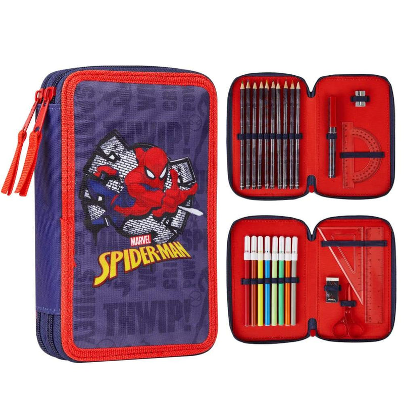 Marvel Spiderman Large Filled Pencil Case with Spiderman Stationary  Supplies for Boys - Spiderman - Pencil Case 