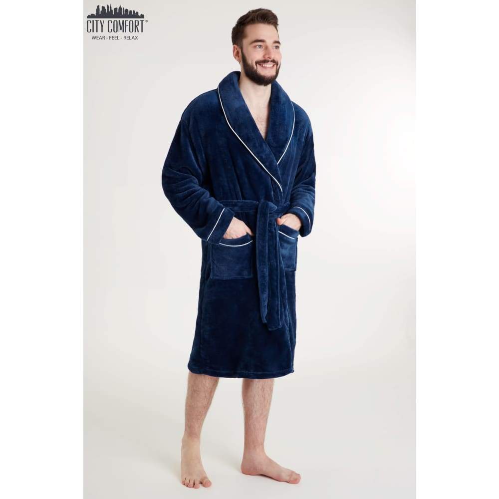 Citycomfort Luxury Super Soft Men Dressing Gown Mens Bathrobe Dressing Gown Citycomfort £22.49