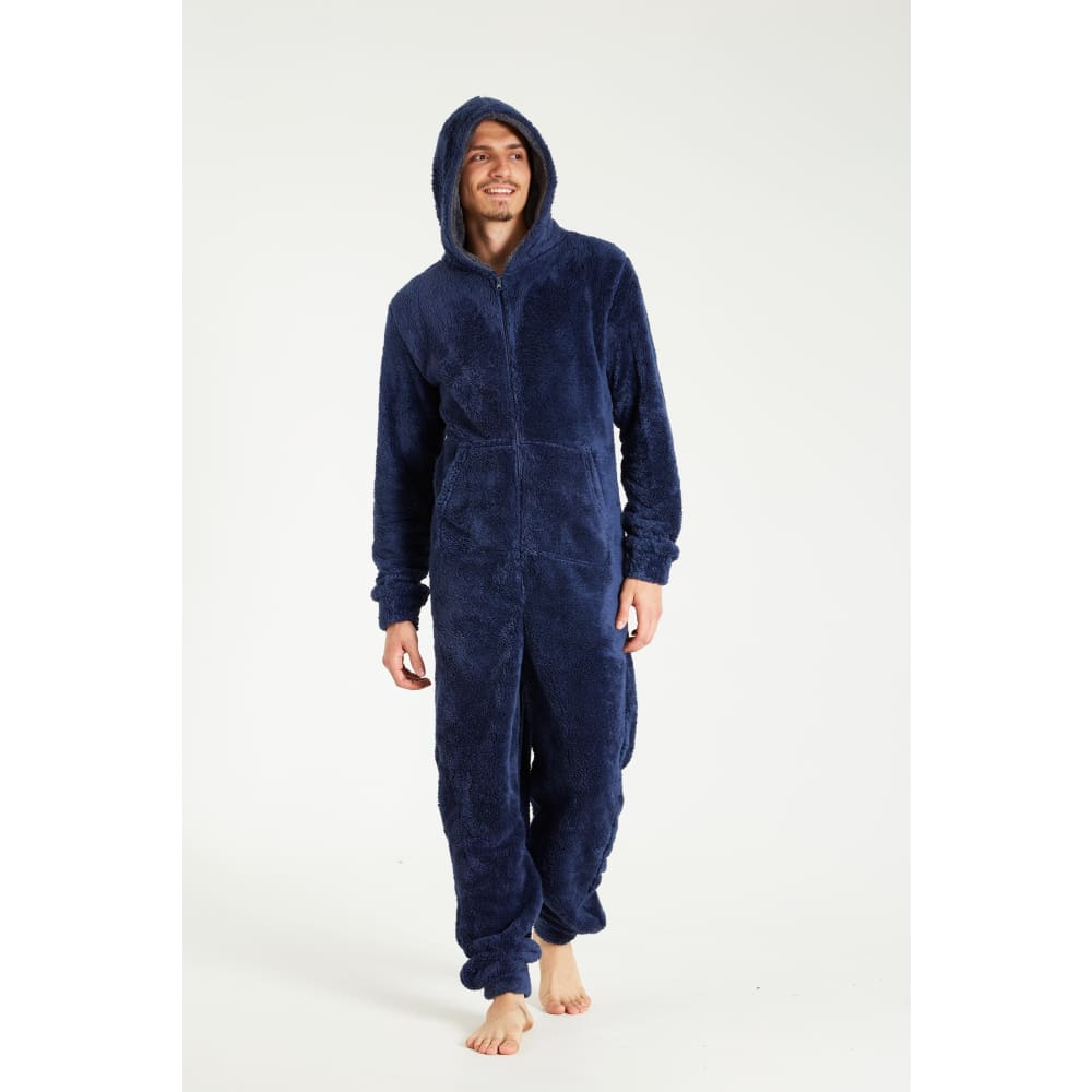 Citycomfort Fluffy Fleece Onesie with Hoodie and Pockets for Men Onesie Citycomfort £24.49