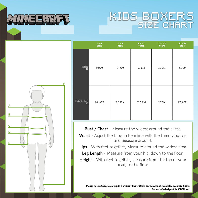 Minecraft Boxer Shorts Boys 3 Multi Pack Kids Teenagers Creeper