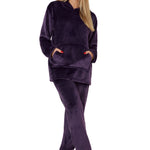 CityComfort Womens Pyjamas, Warm Fleece Hooded Pyjamas for Women Sets
