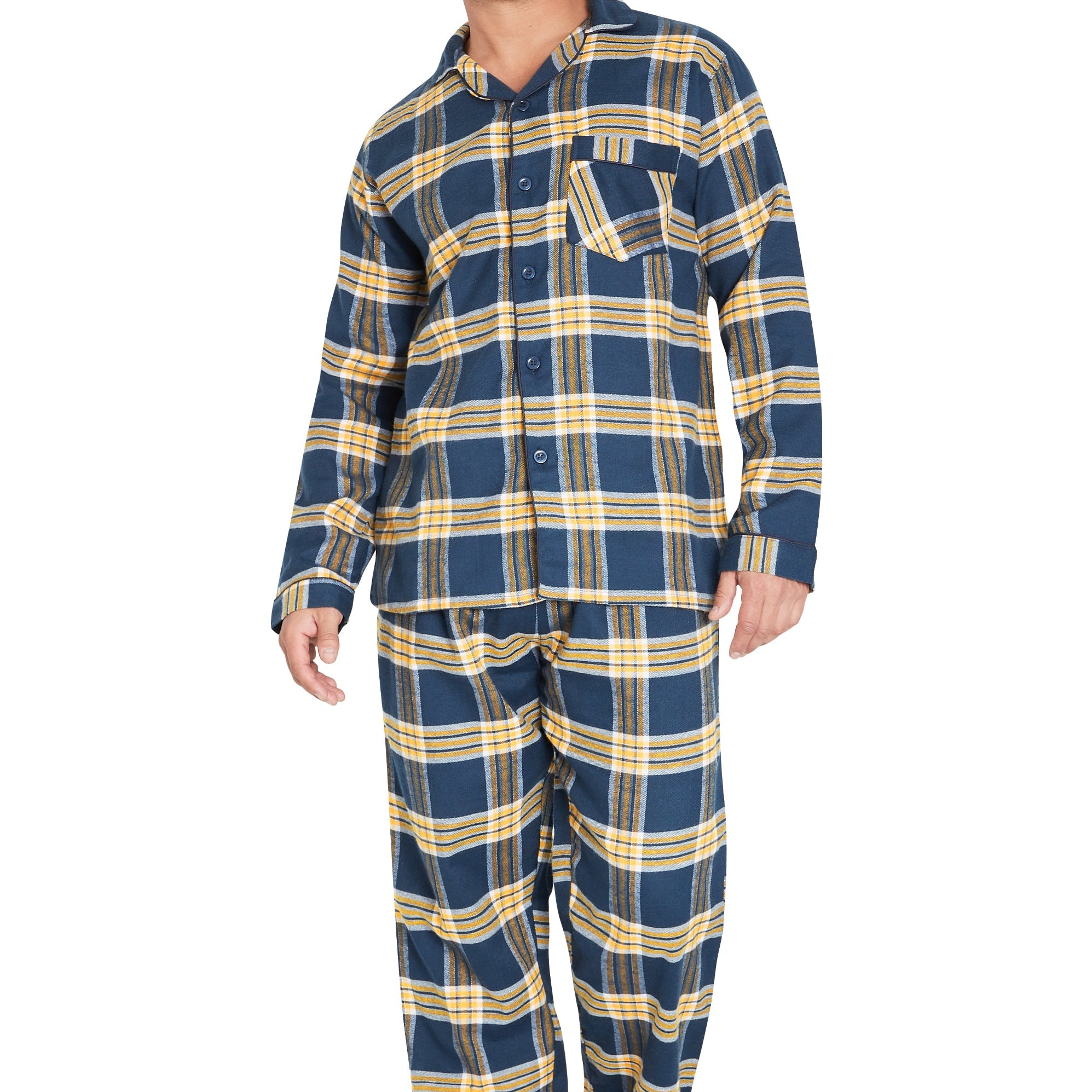 CityComfort Mens Pyjamas Set, Tartan Brushed Cotton Pyjamas - Get Trend