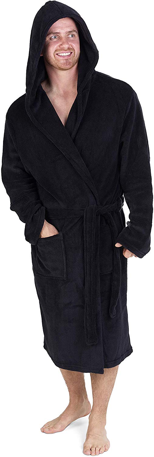 CityComfort Dressing Gown Mens Fleece Hooded Dressing Gowns – Get Trend