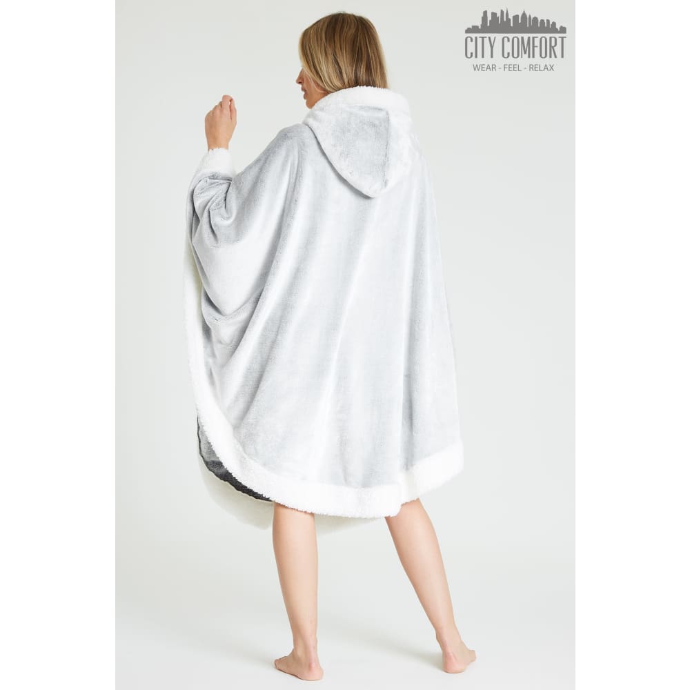 Citycomfort Blanket Hoodie for Women Snuggle Sherpa Oversized Hoodie Blanket Poncho Citycomfort £19.49