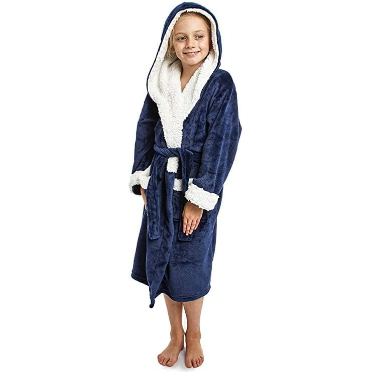Citycomfort Fleece Dressing Gown Kids Towelling Robe Bathrobe Plush Super Soft Dressing Gown Citycomfort £10.95